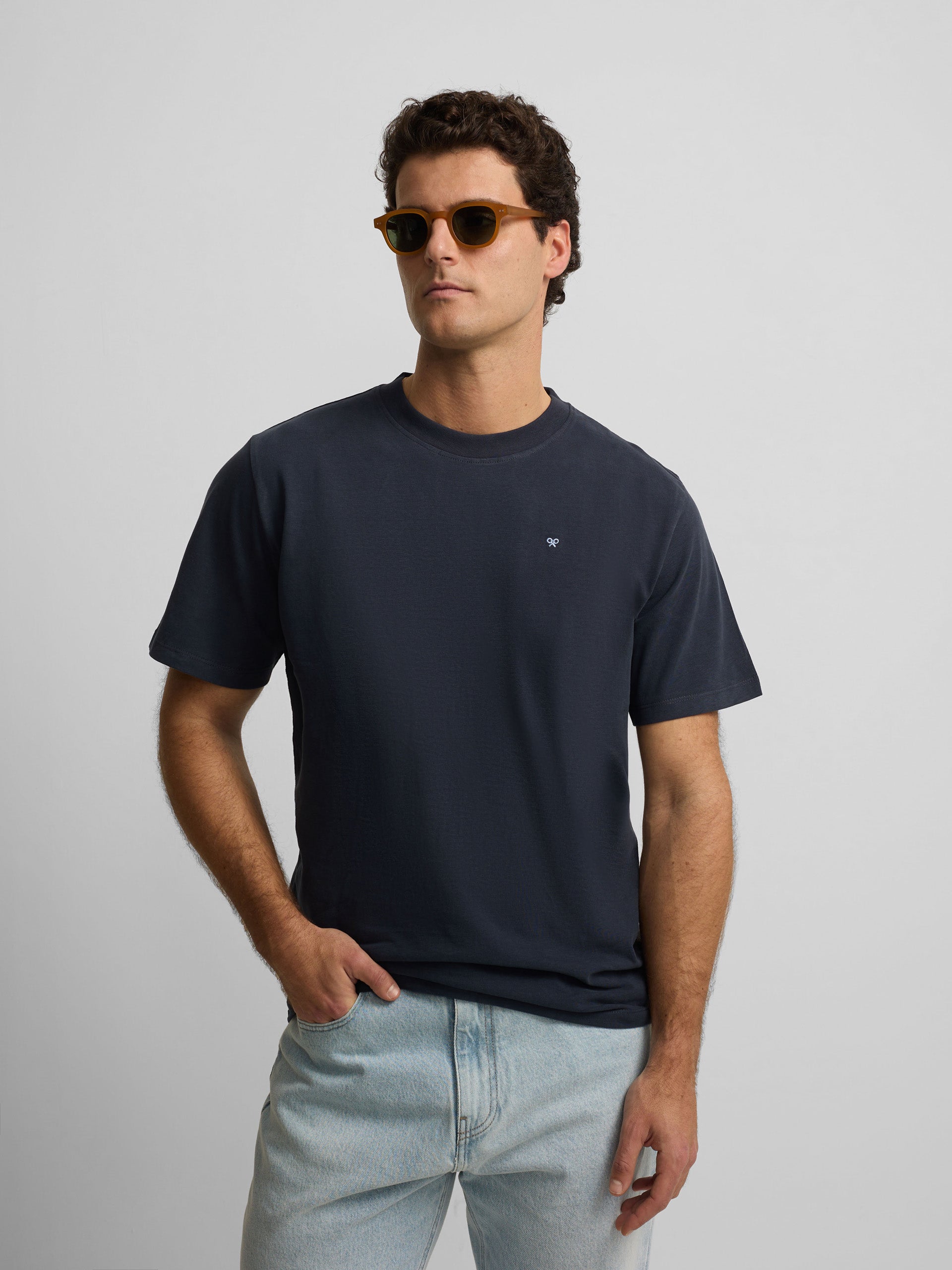 Camiseta Silbon happiest azul marino