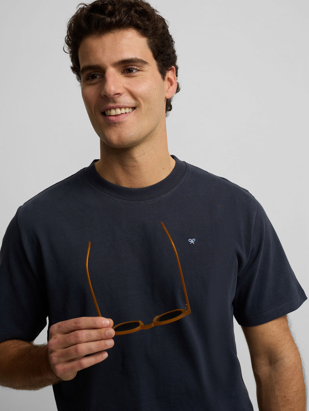 Camiseta Silbon happiest azul marino