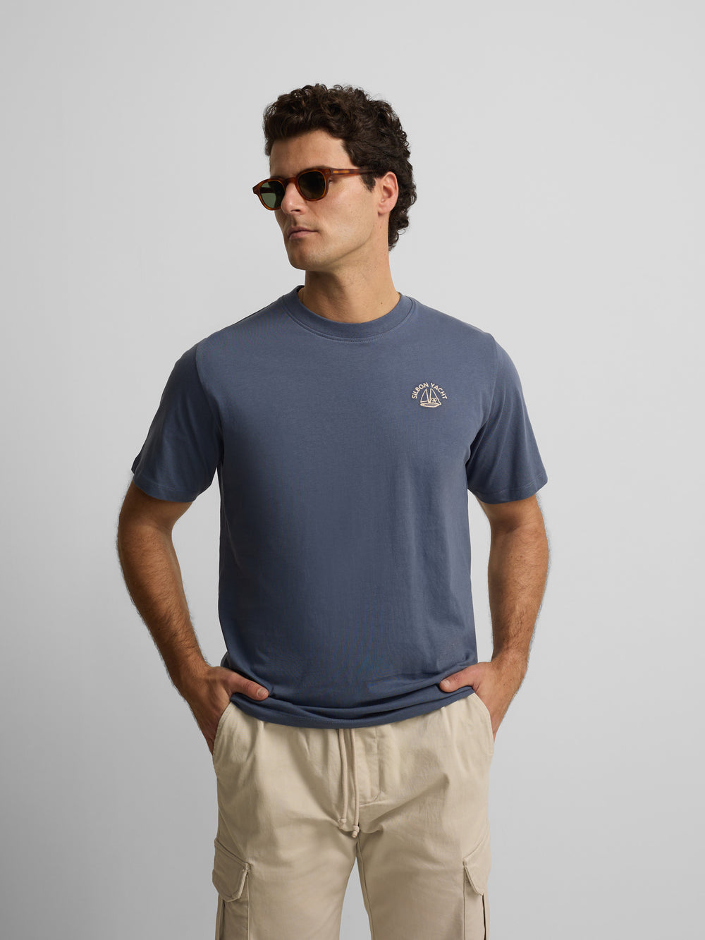 Camiseta Silbon Yacht azul indigo