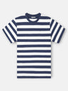 Camiseta minilogo rayas azul marino