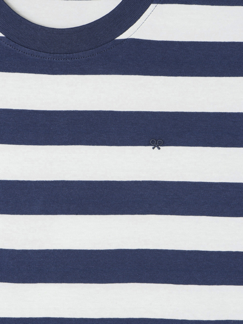 Camiseta minilogo rayas azul marino