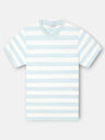 Camiseta minilogo rayas aguamarina