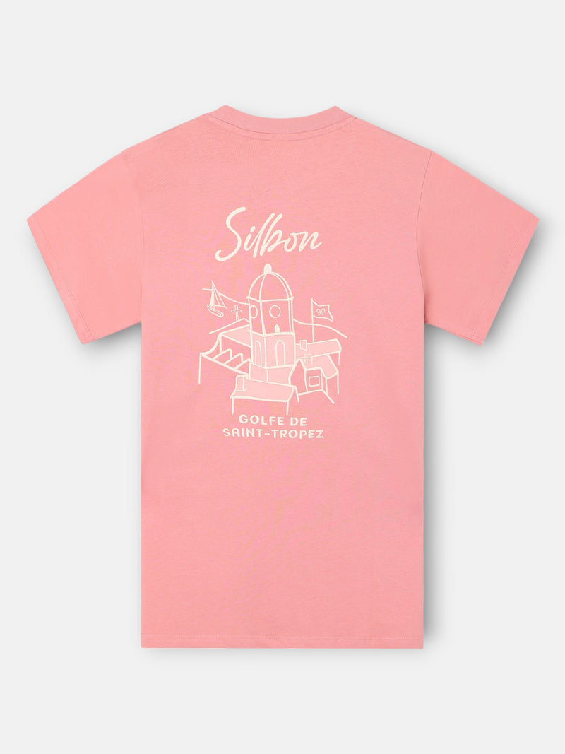 T-shirt Golfe de Saint-Tropez coral