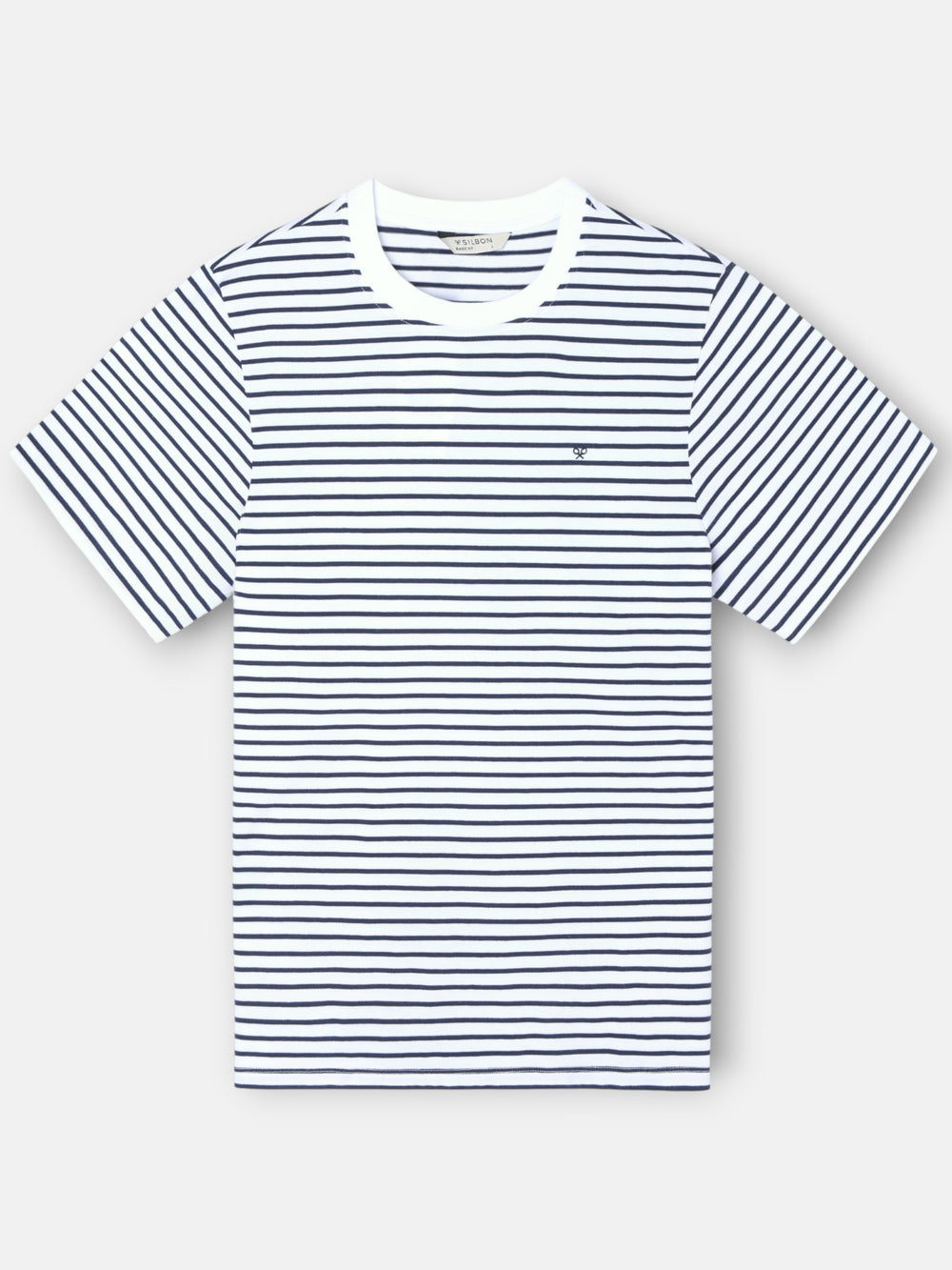 White fine striped cruise t-shirt