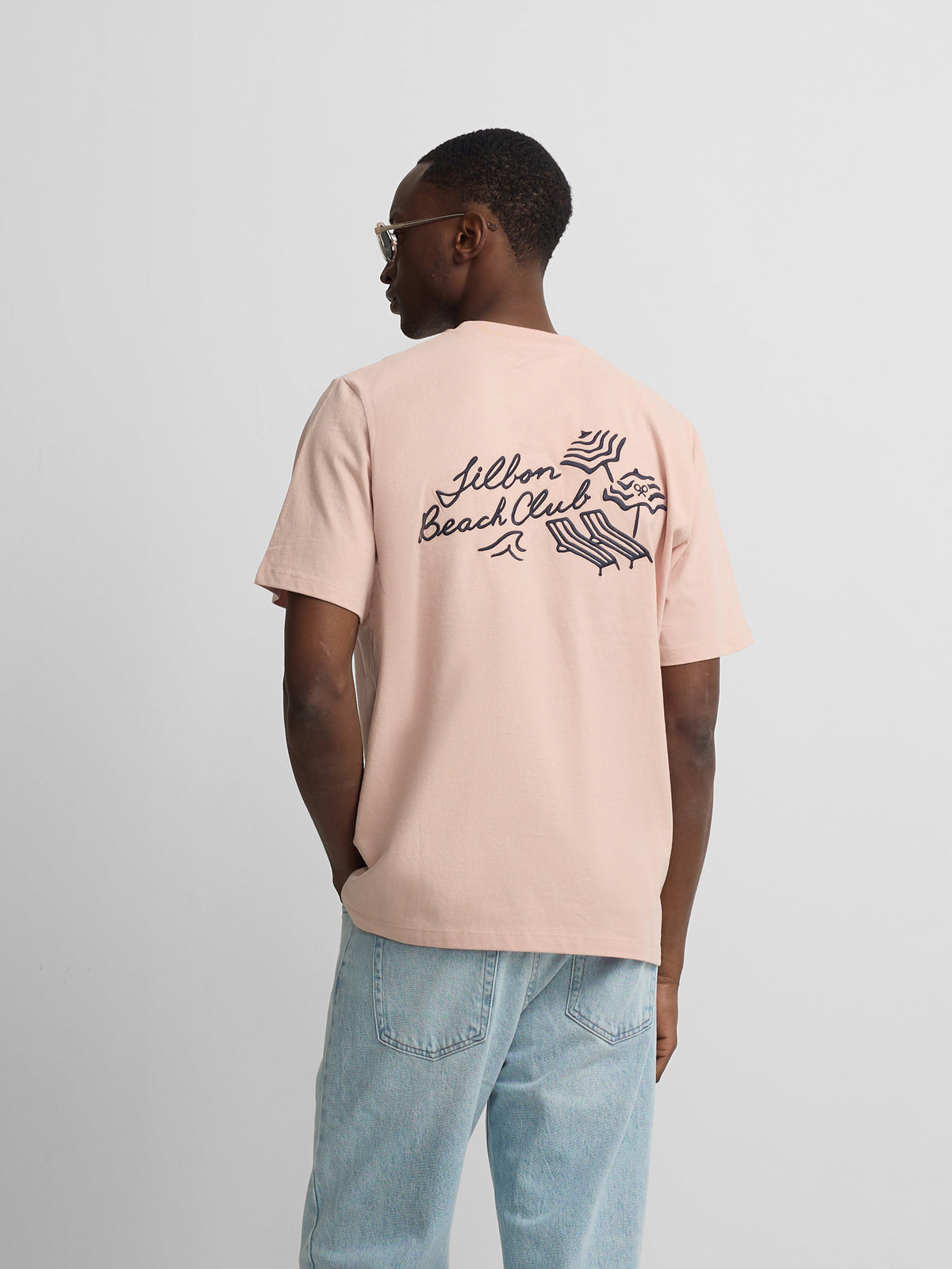 T-shirt Silbon beach club rose