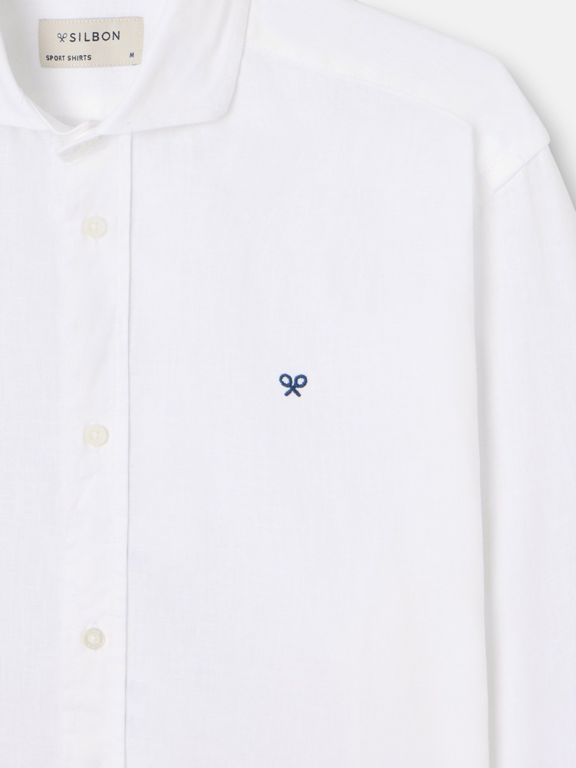 Camisa sport lino blanca