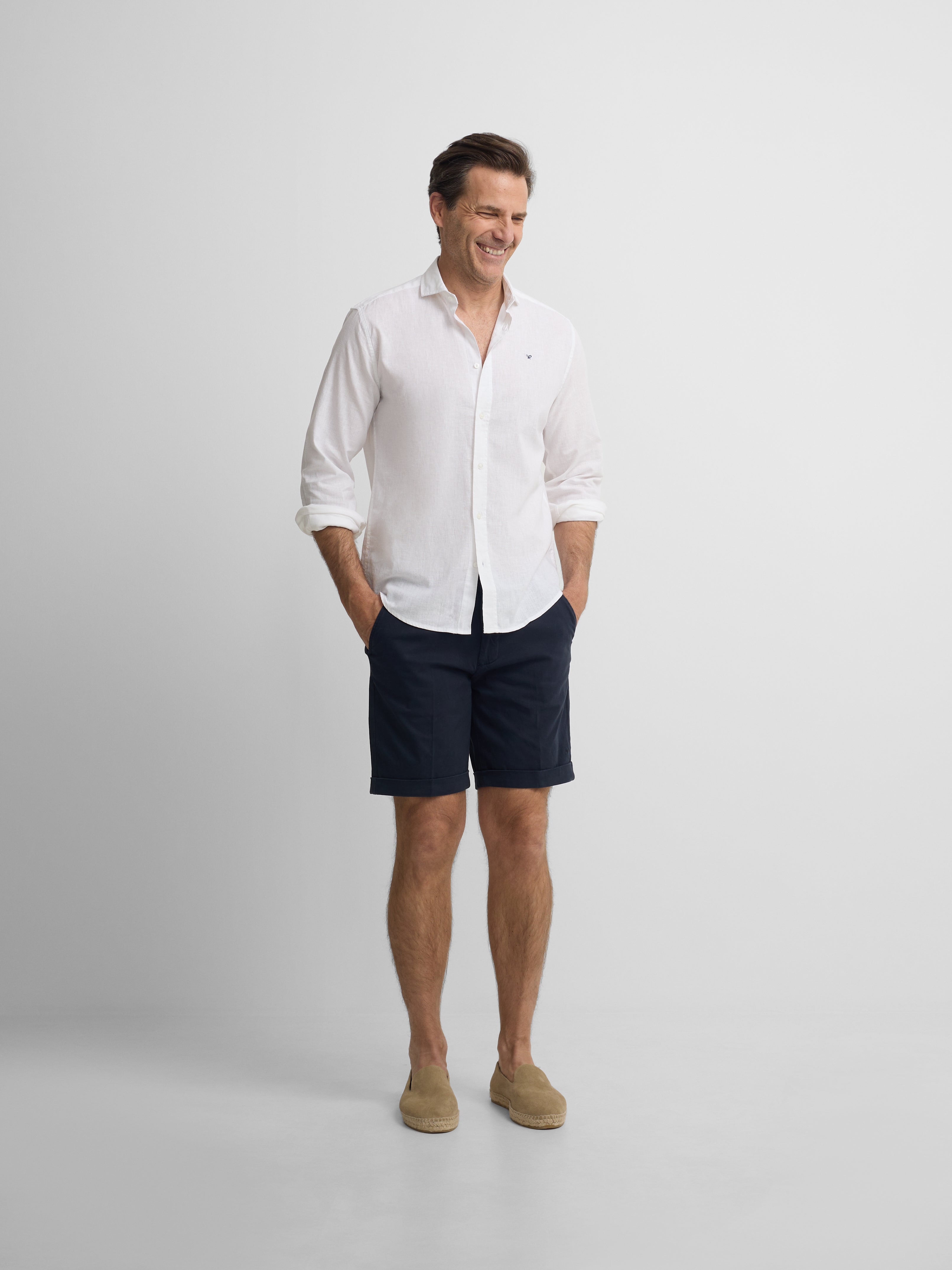 chemise sport en lin blanc