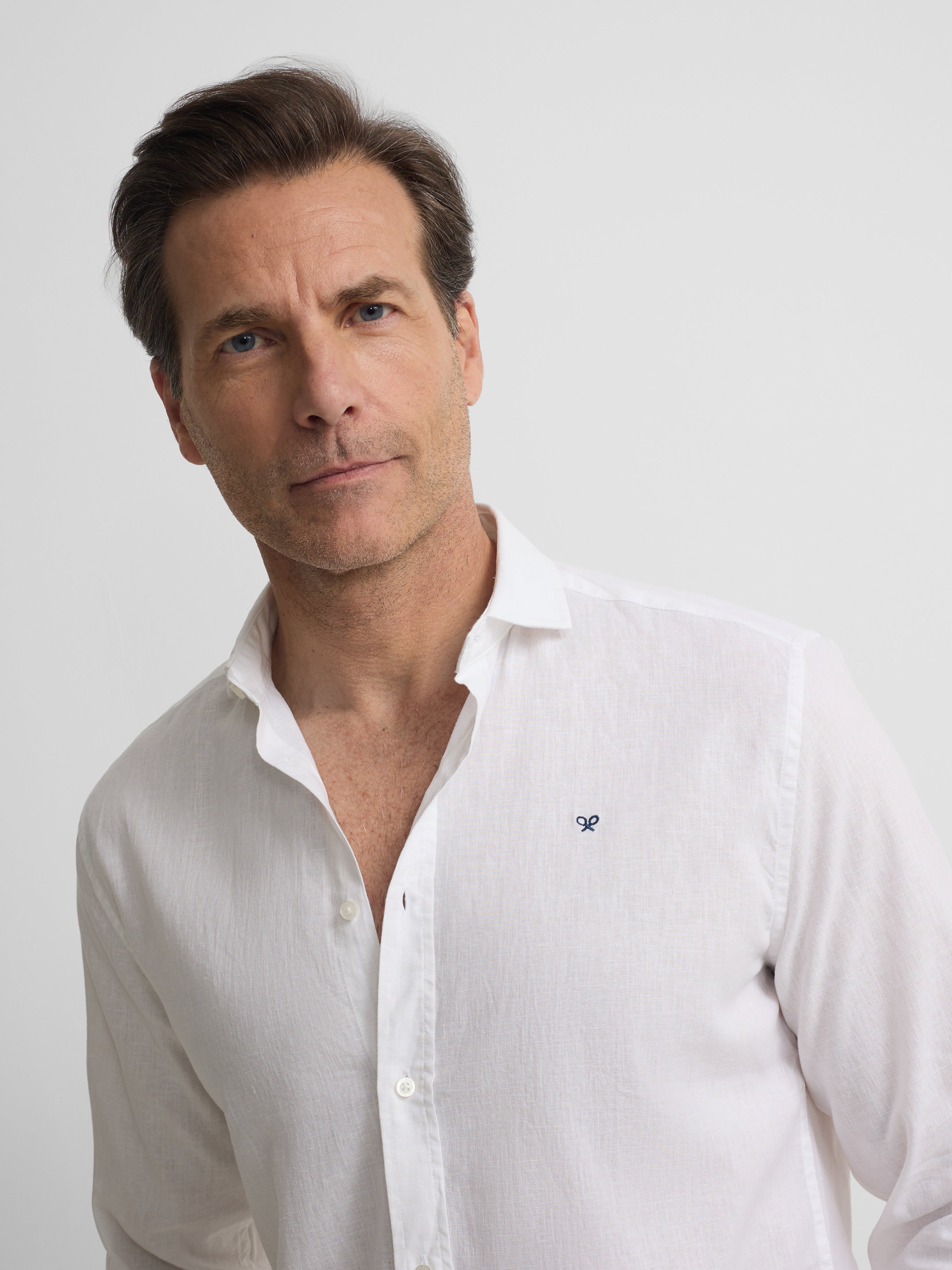 chemise sport en lin blanc