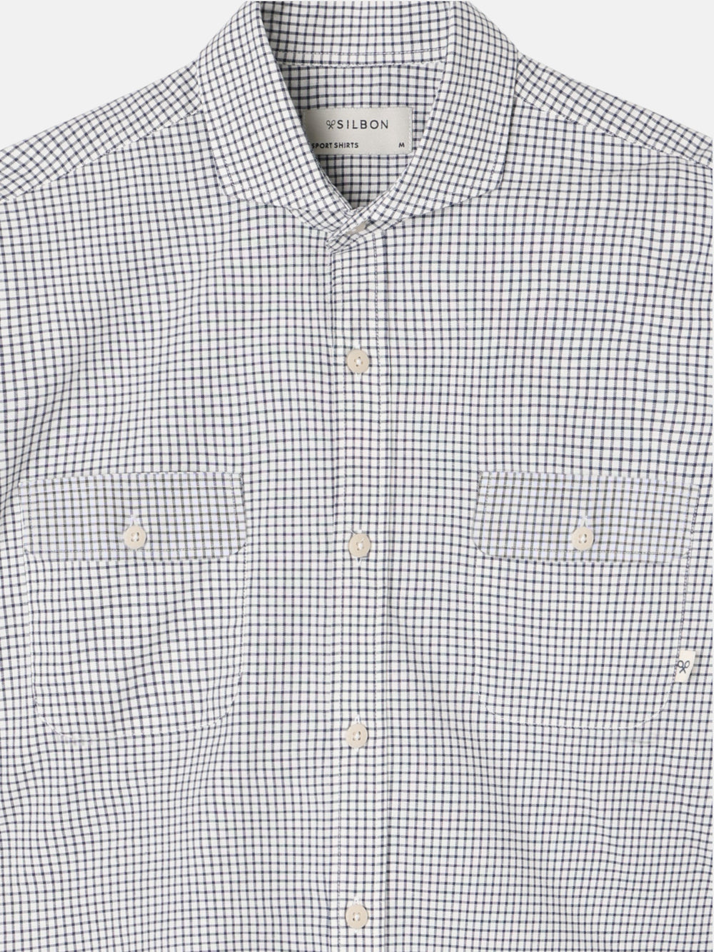 Camisa bolsillos cuadros cruise azul marino