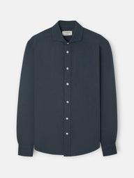 Camisa sport linho azul escuro cinzento