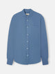 Mid-blue linen sports shirt