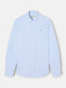 Chemise sport oxford à rayures bleues