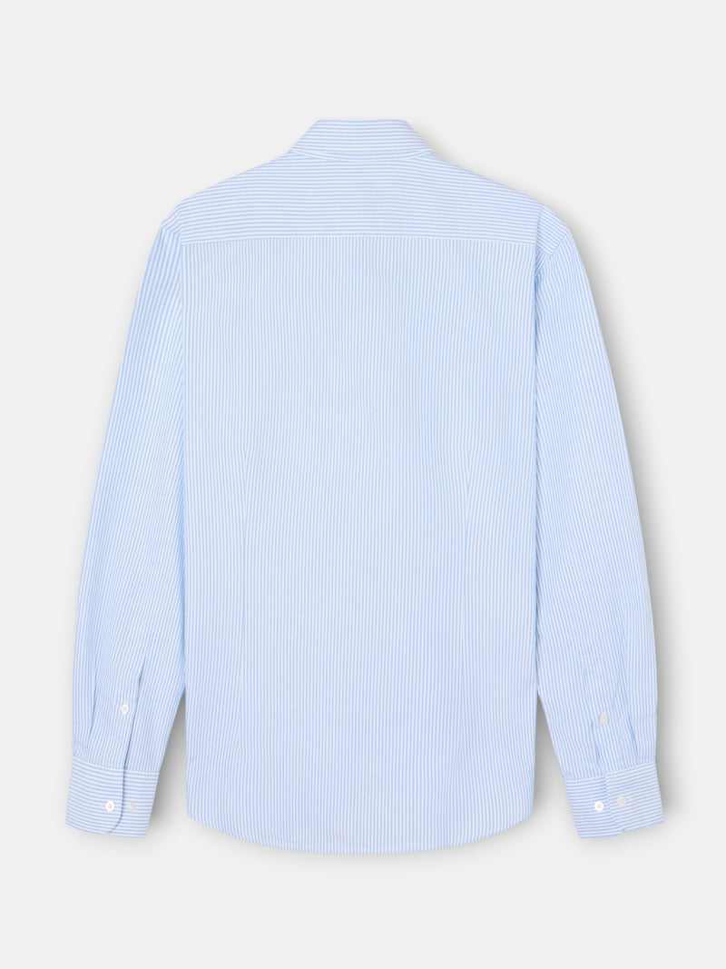Camisa sport oxford rayas azul