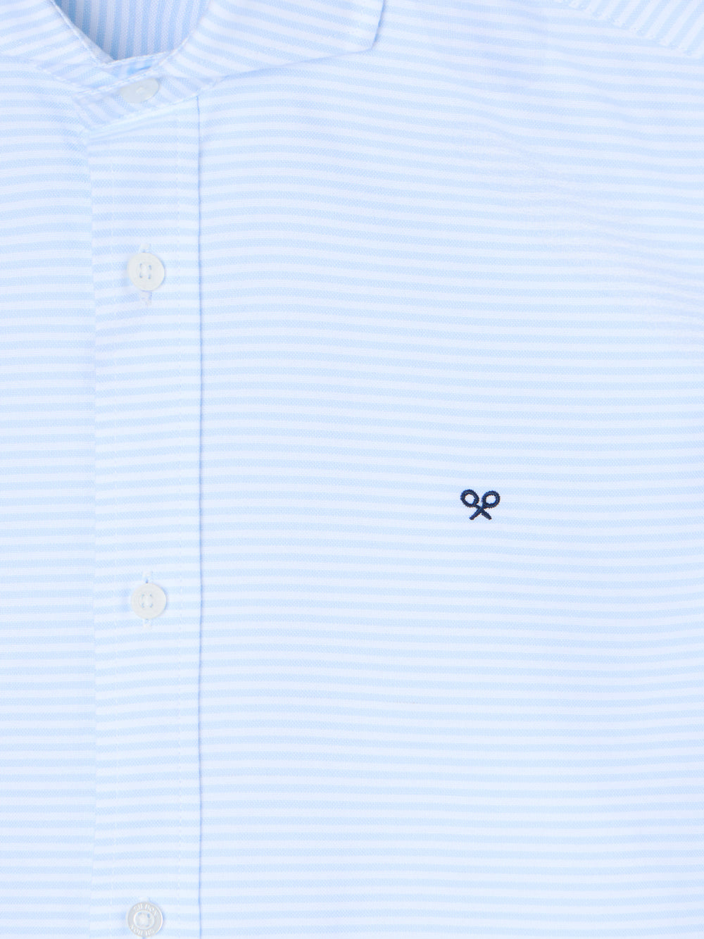 Camisa sport oxford riscas horizontais azul-claro