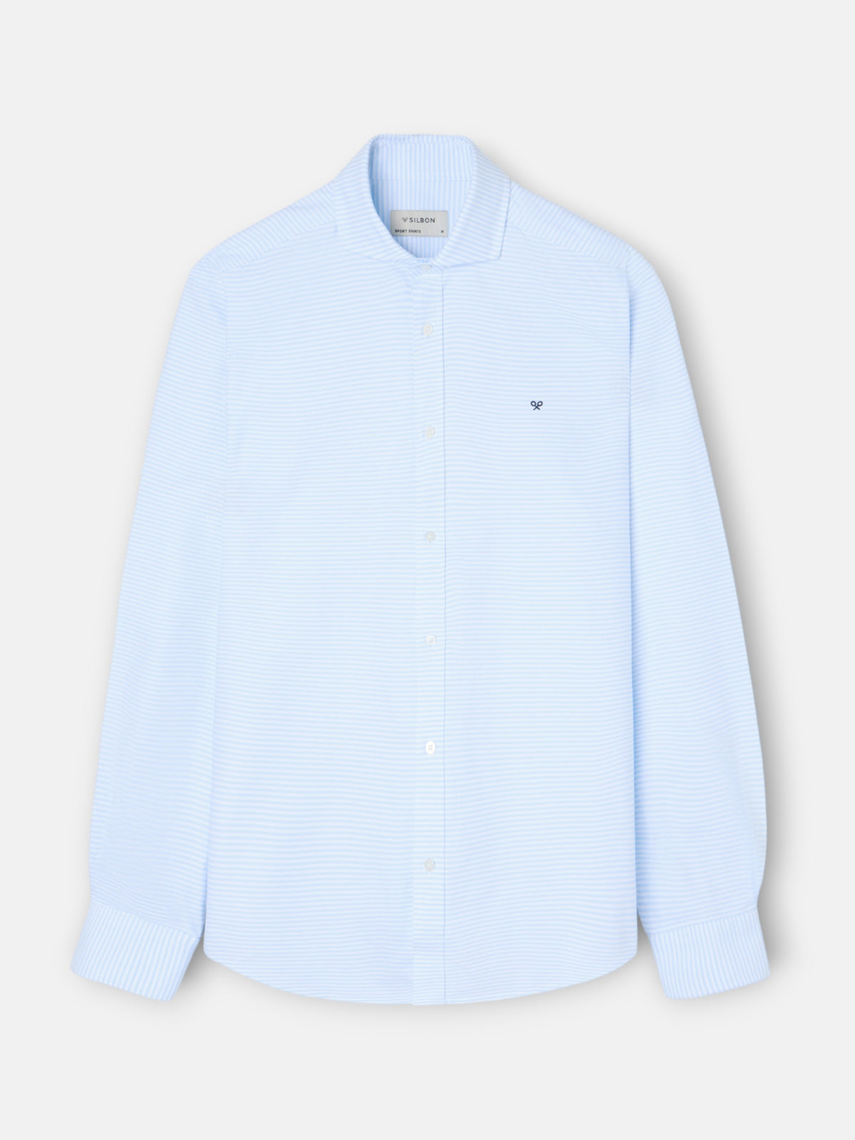Light blue striped oxford sport shirt