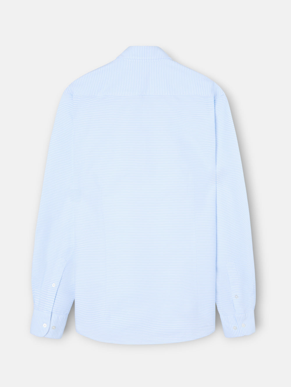 Camisa sport oxford riscas horizontais azul-claro