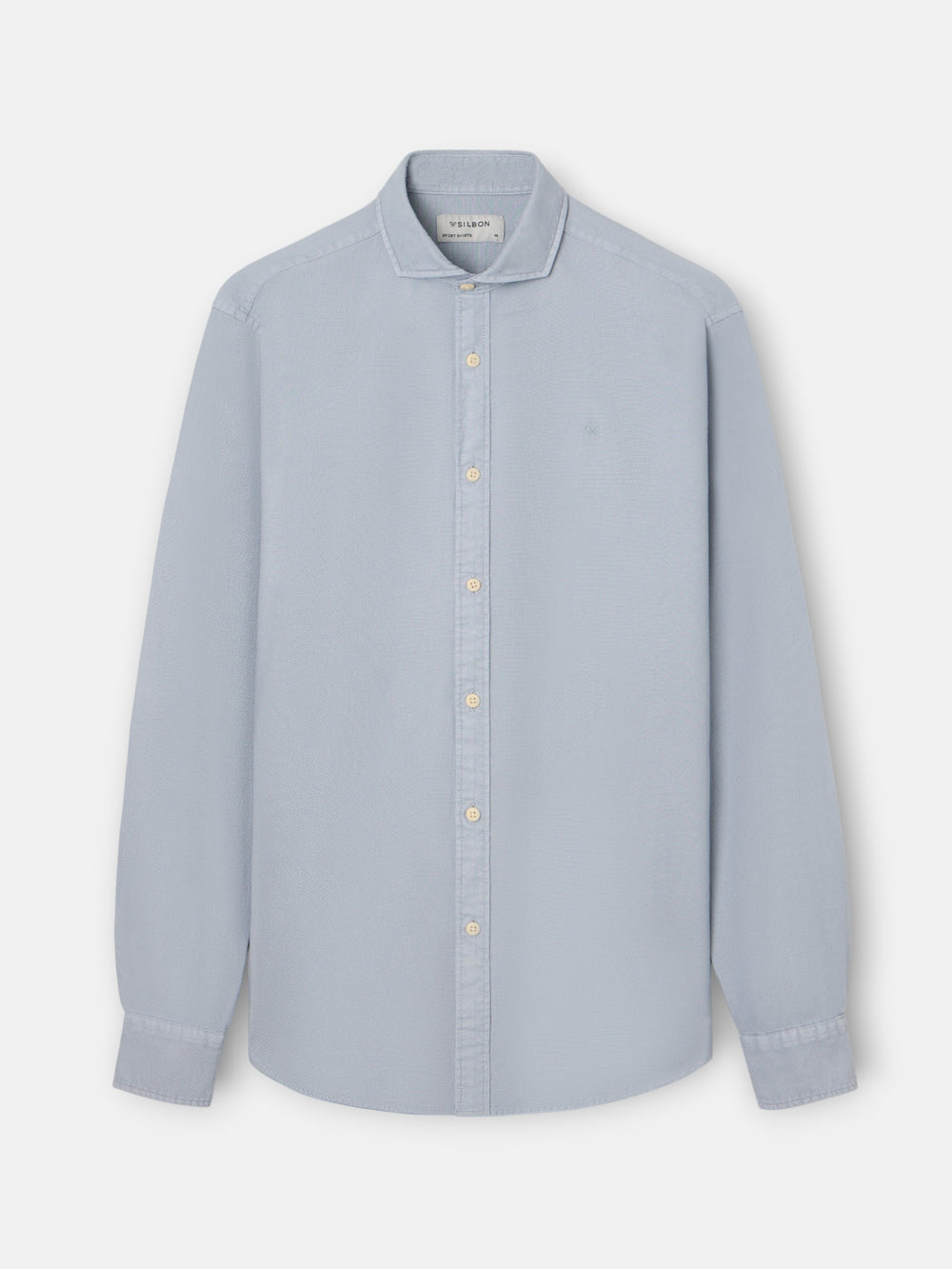 blue-gray structured logo sport shirt