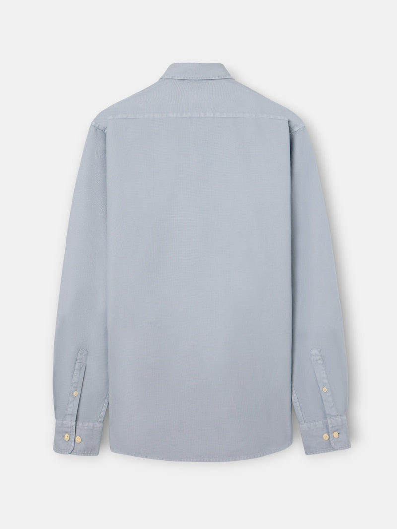 Camisa sport estructura logo azul gris