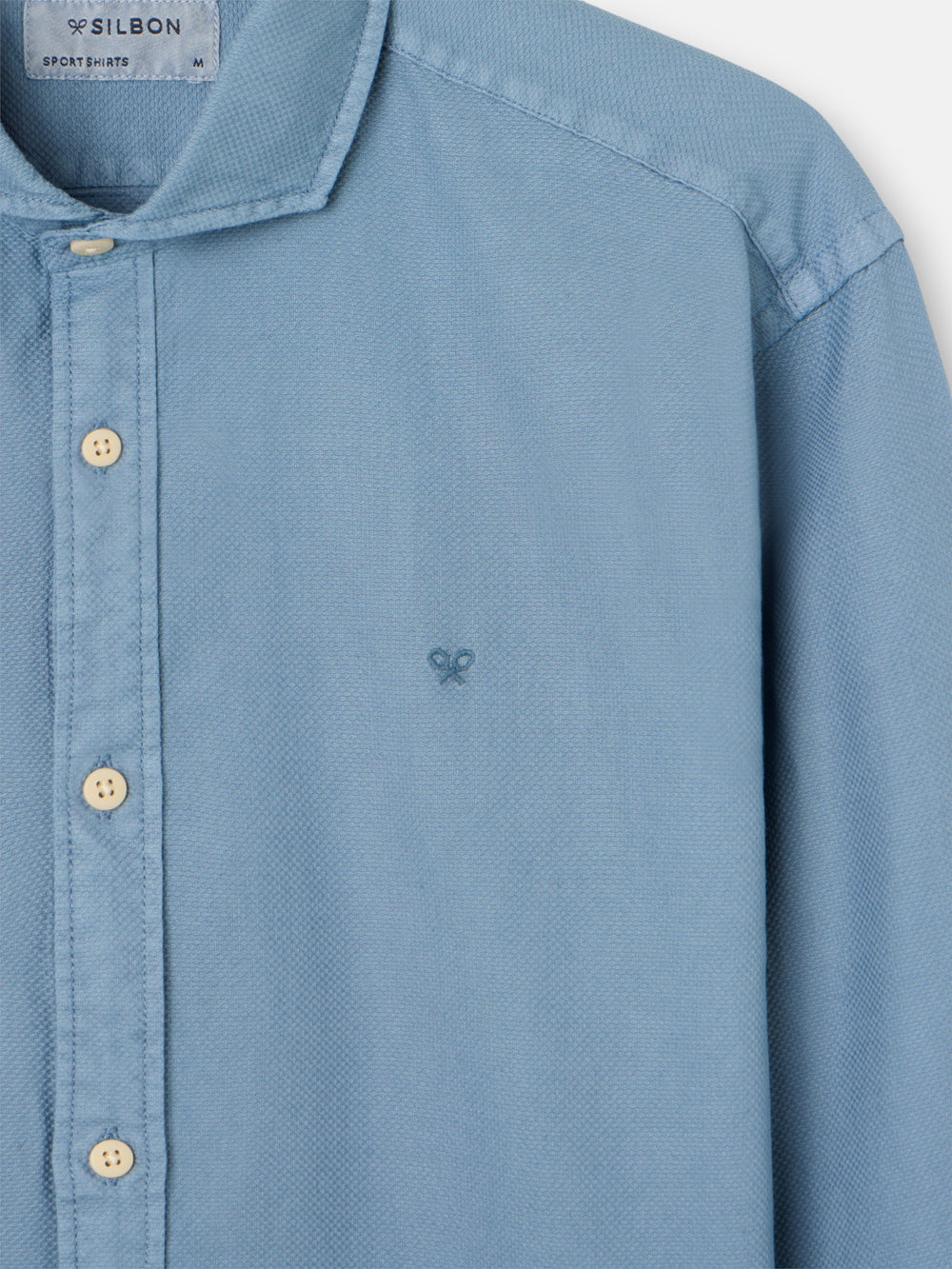 Camisa sport estrutura logótipo azul índigo