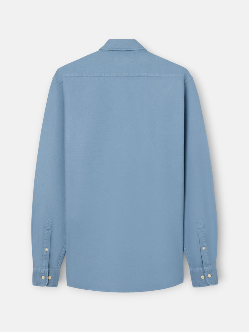 Chemise sport à structure logo bleu indigo