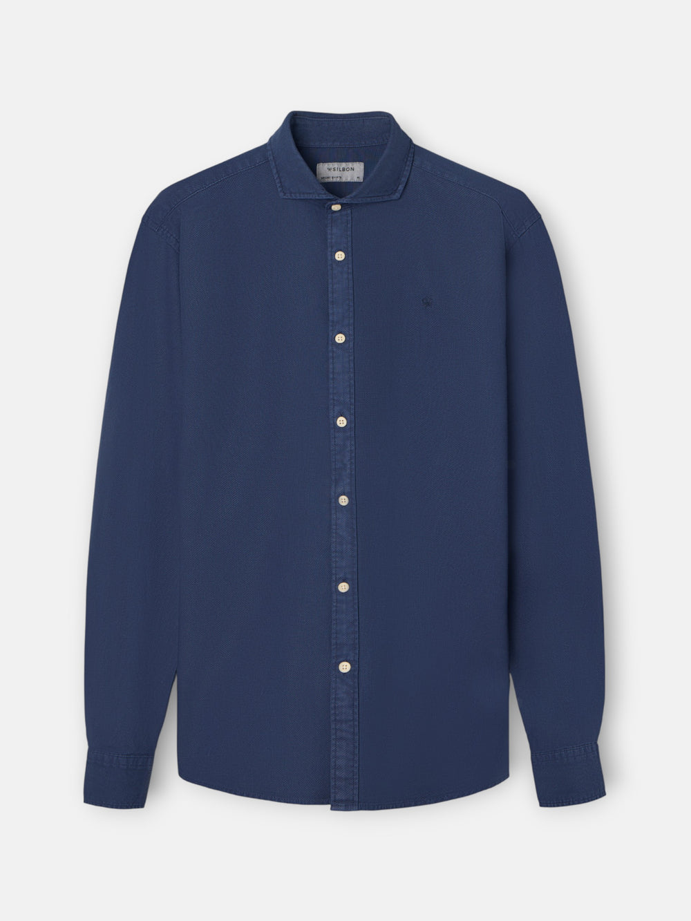 Camisa sport estrutura logótipo azul-marinho