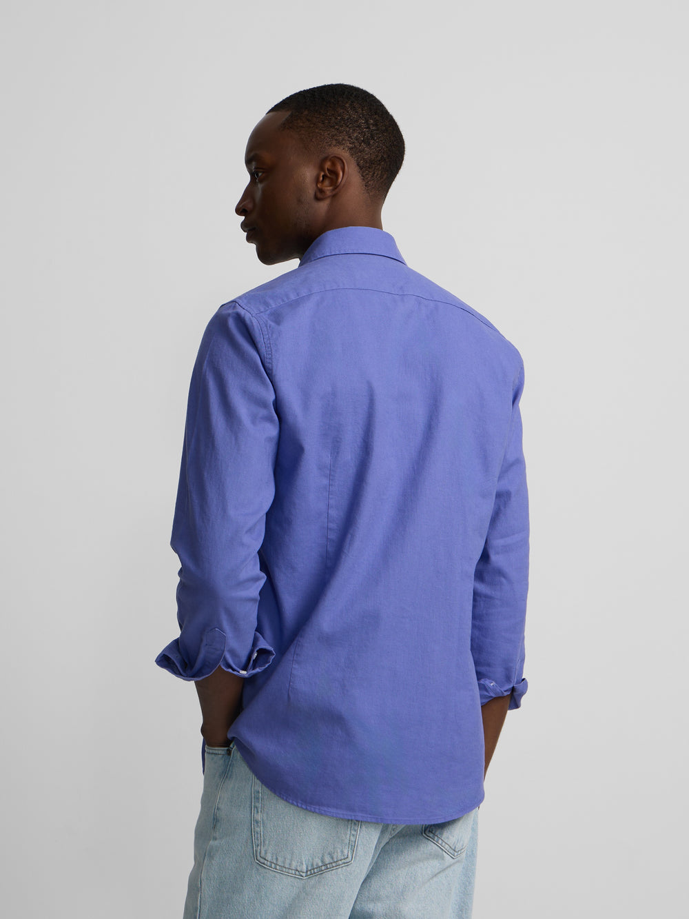 Blue summer linen sport shirt