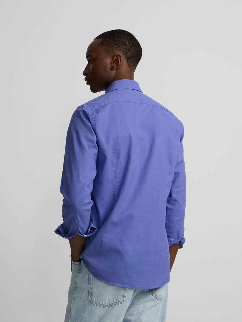 Blue summer linen sport shirt