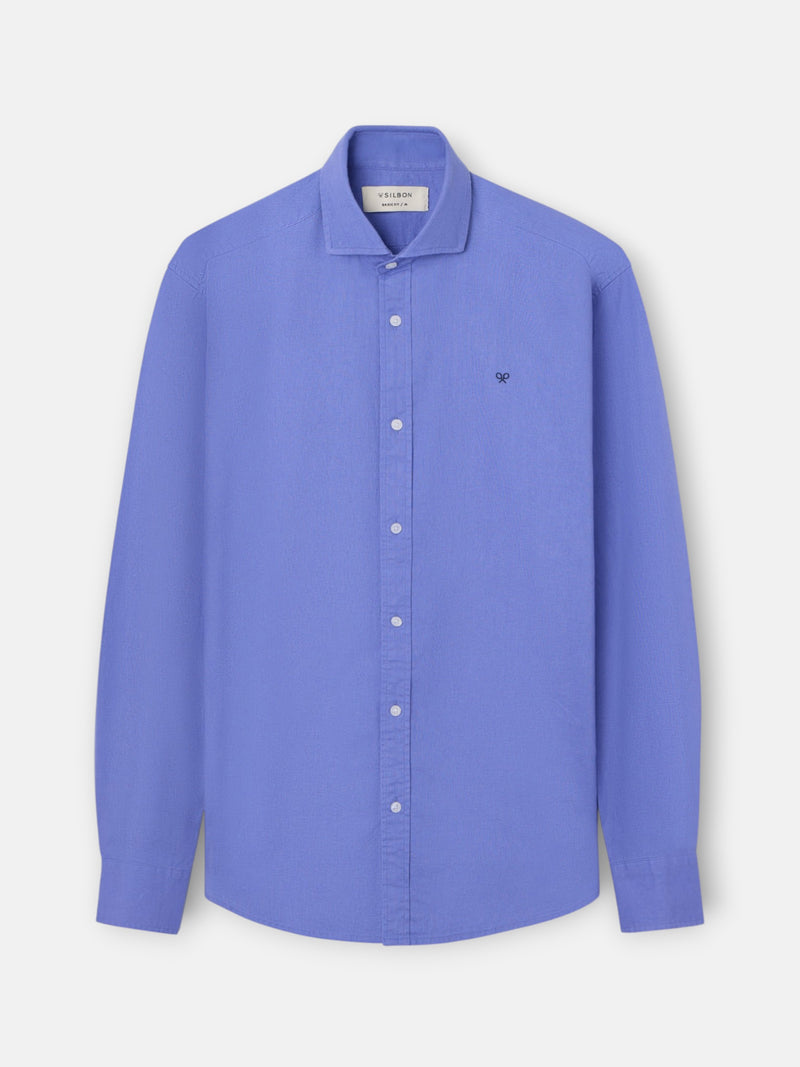 Blue summer linen sport shirt