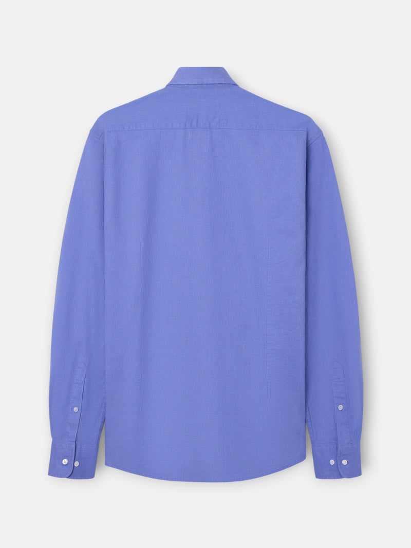Blue summer linen sport shirt