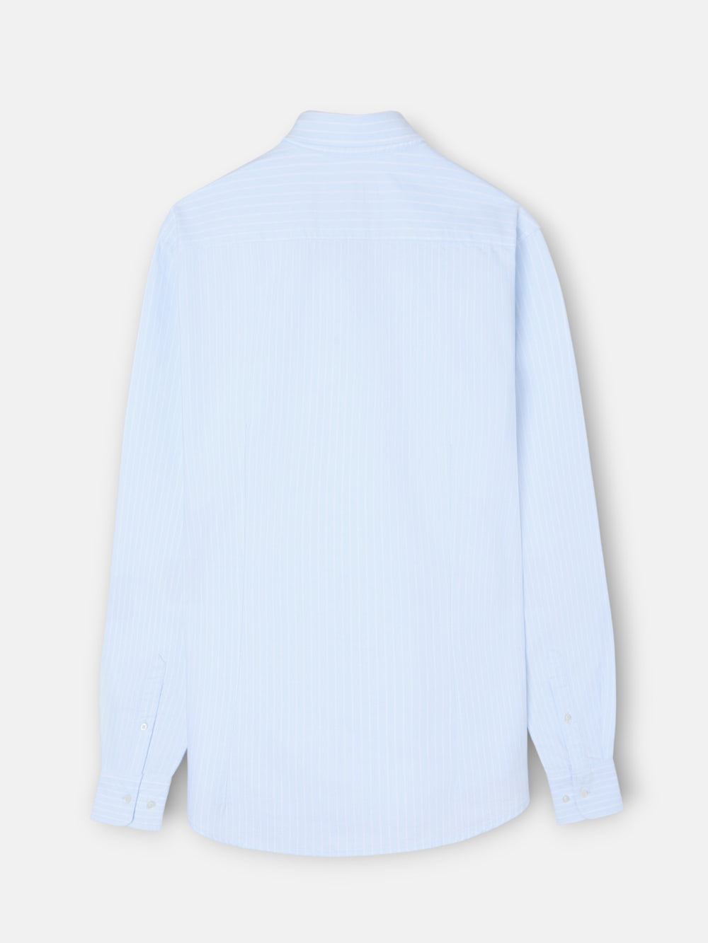 Camisa sport oxford riscas brancas azul-claro