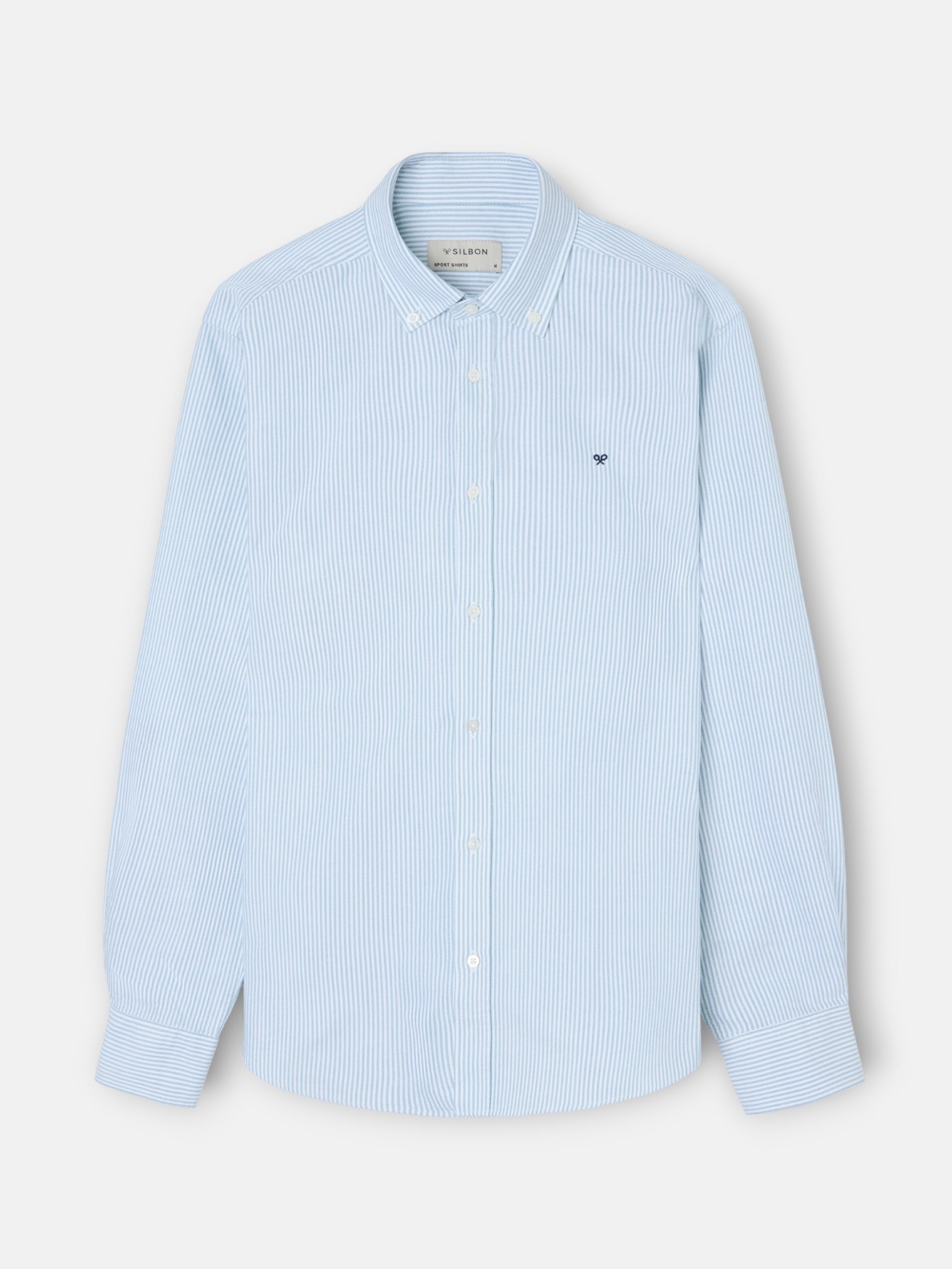 Chemise sport oxford à rayures vert moyen