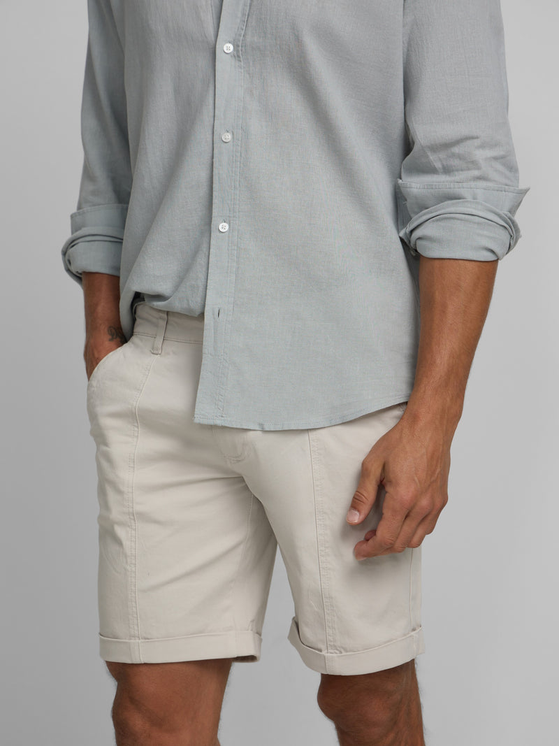 Chemise sport en lin vert clair