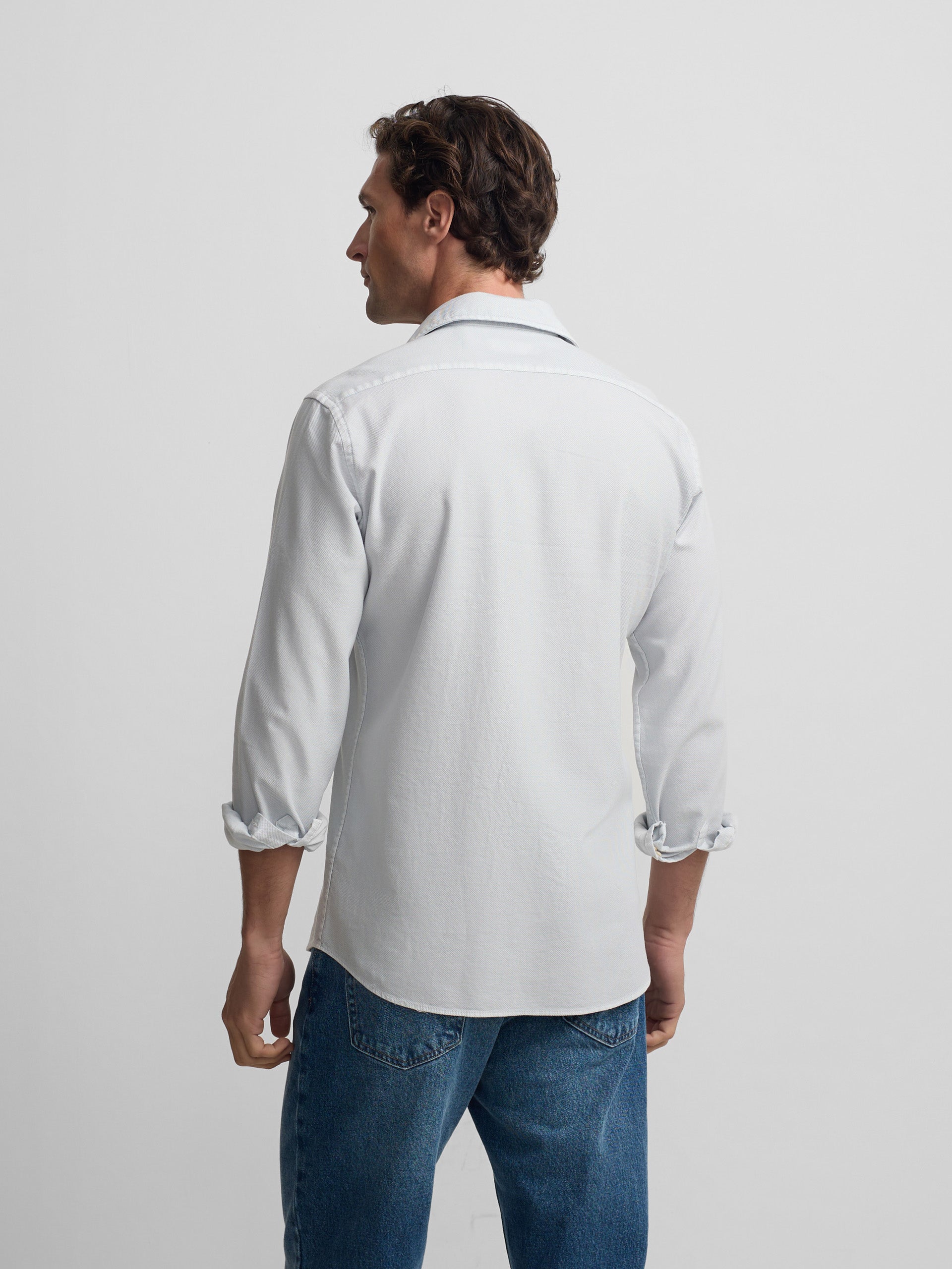 Camisa sport estructura logo verde claro