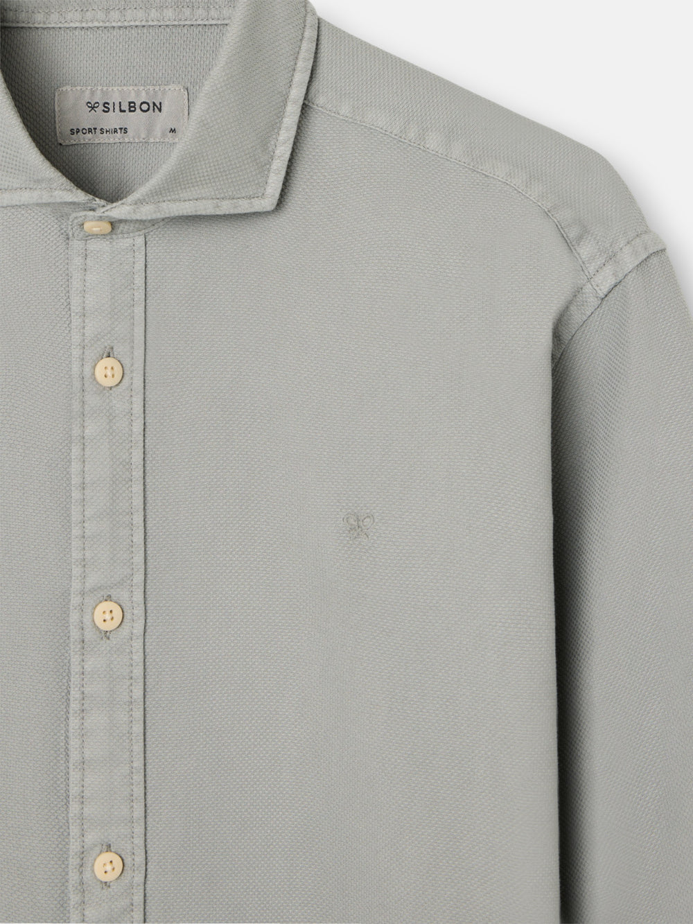 Camisa sport estrutura logótipo verde médio