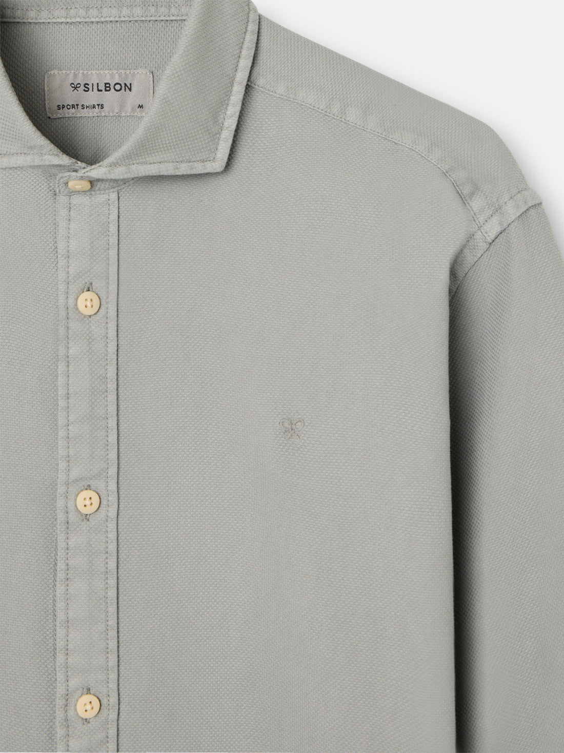 Camisa sport estrutura logótipo verde médio