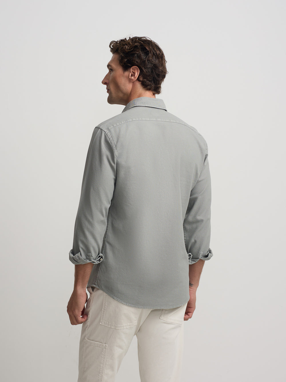 Camisa sport estrutura logótipo verde médio