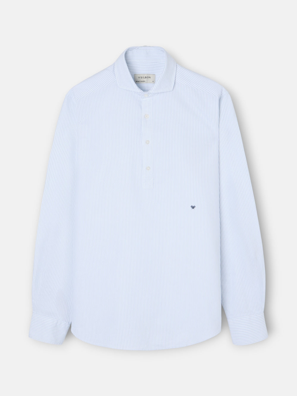 Light green striped oxford sport polo