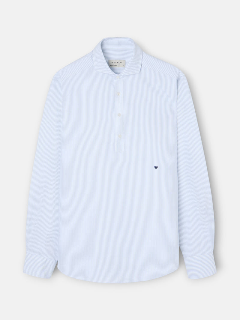 Polo sport oxford à rayures vert clair