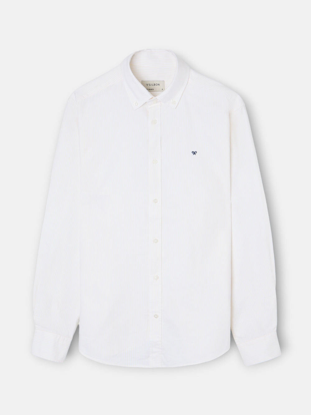 Camisa sport oxford riscas amarela