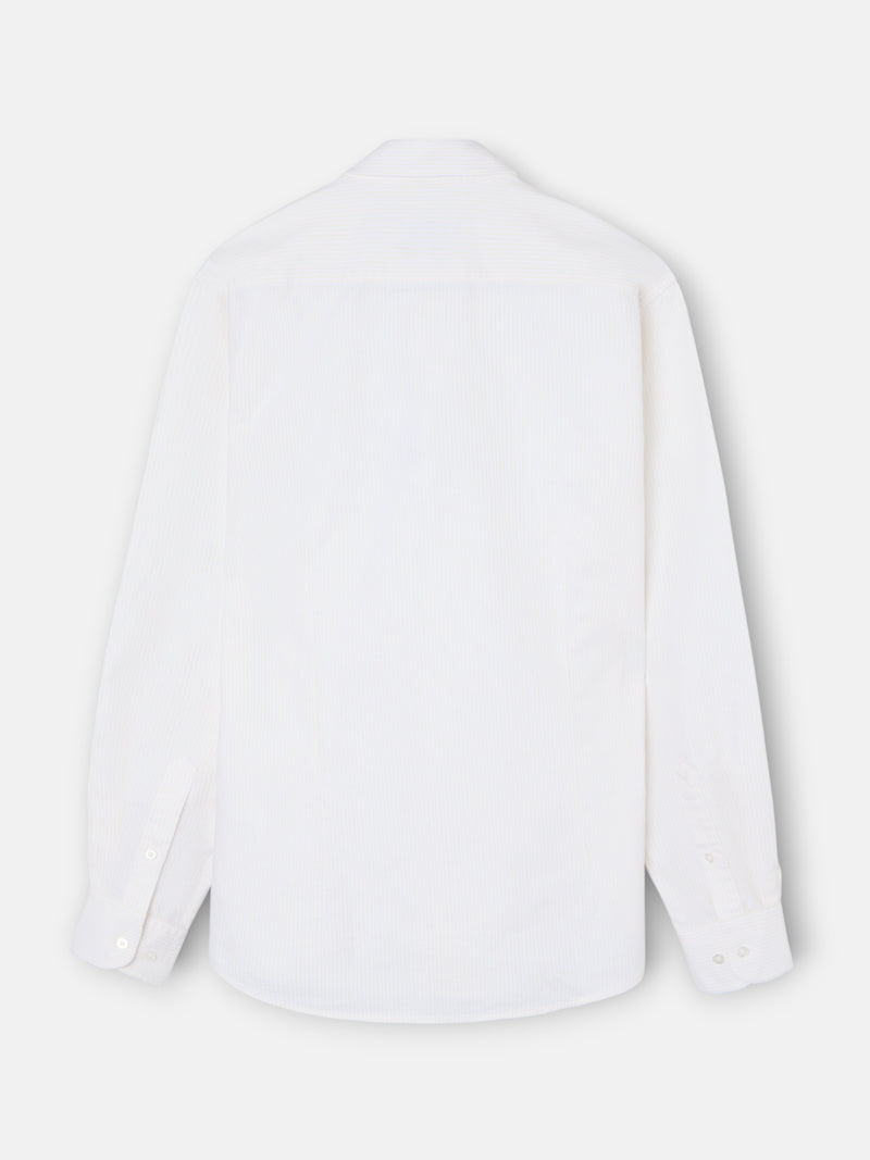 Chemise sport oxford à rayures jaunes