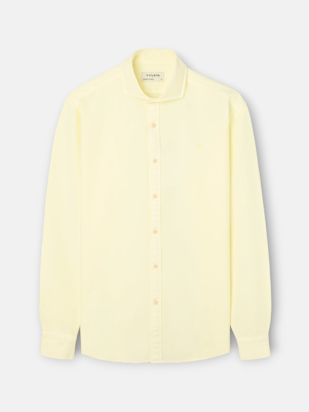 Sport shirt with yellow logo structure