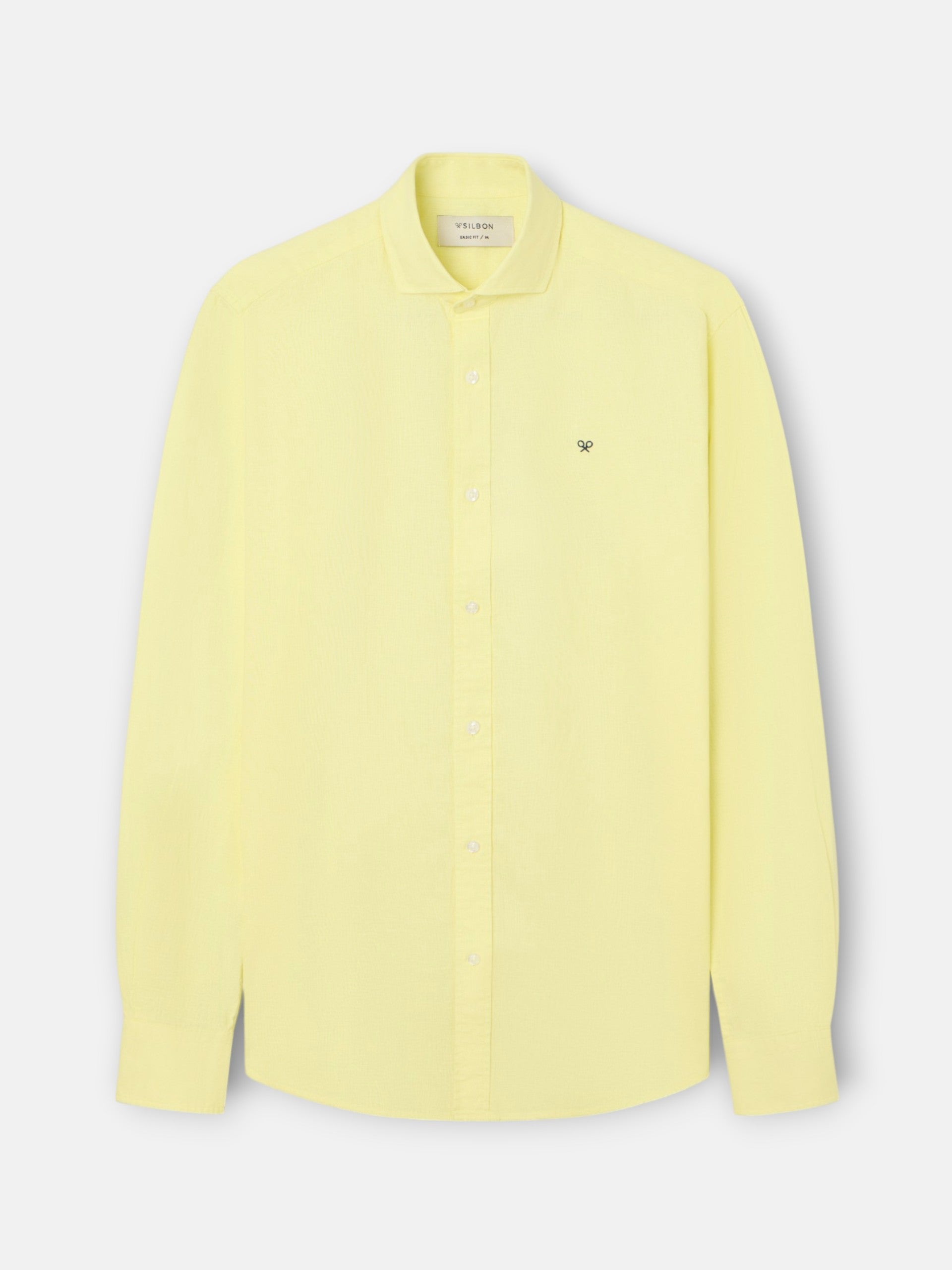 Yellow summer linen sport shirt | Silbon English