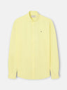 Yellow summer linen sport shirt