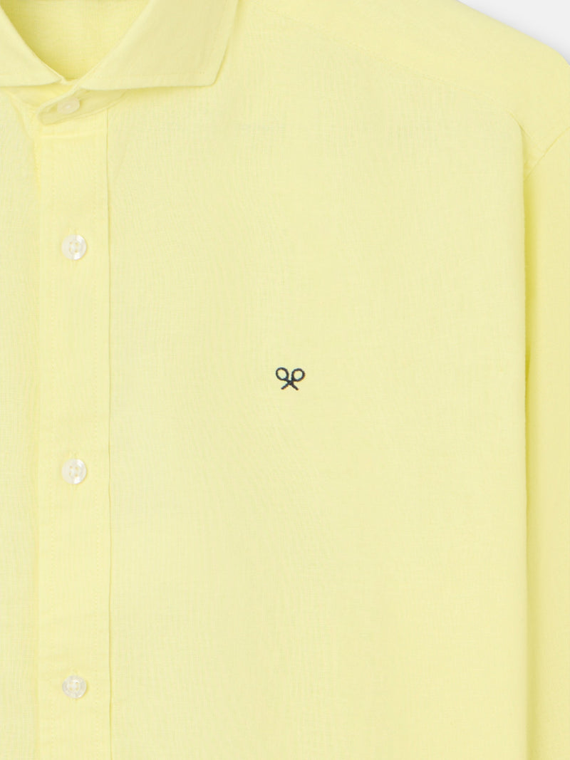 Camisa sport summer linho amarelo
