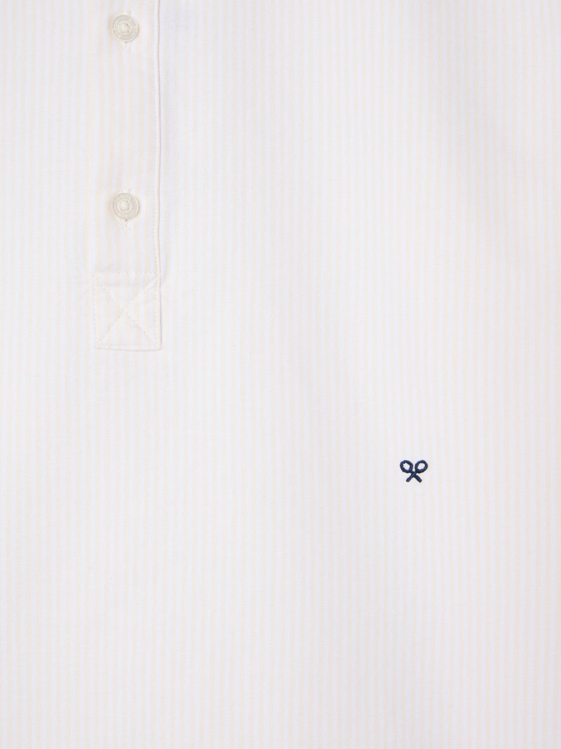 Polera sport oxford rayas amarillas