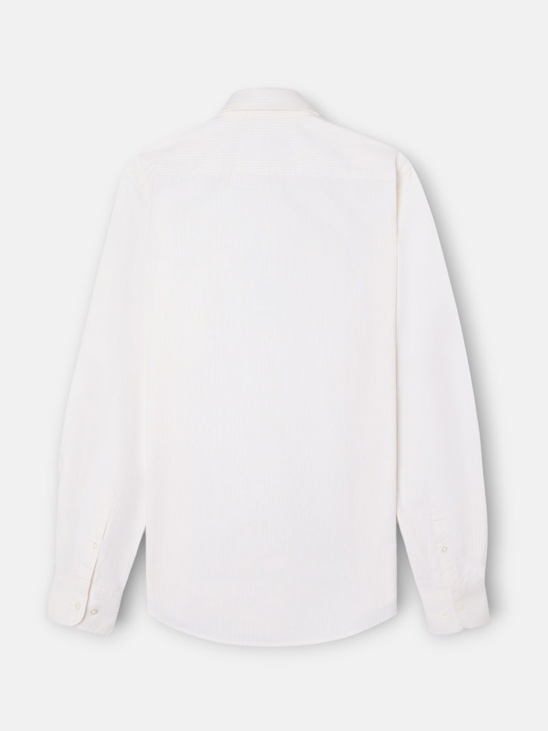 Polera sport oxford rayas amarillas