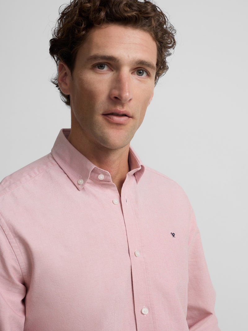 Coral Oxford sport shirt