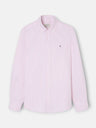 Chemise sport oxford à rayures corail