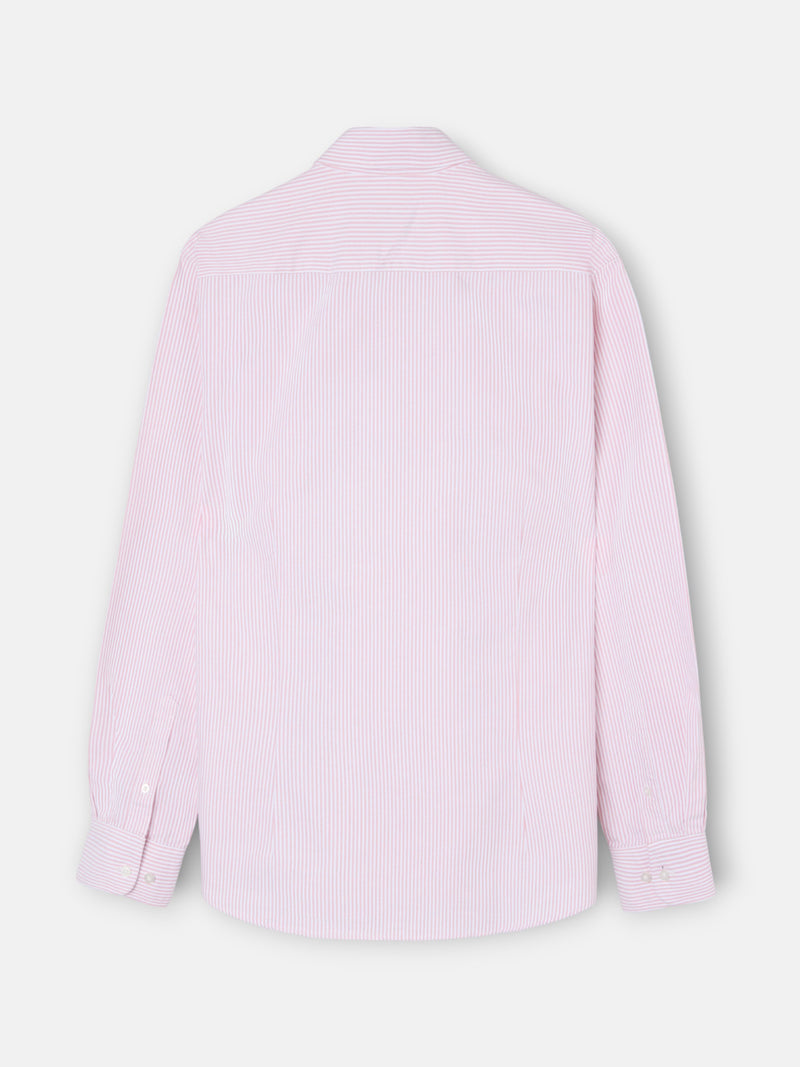 Chemise sport oxford à rayures corail