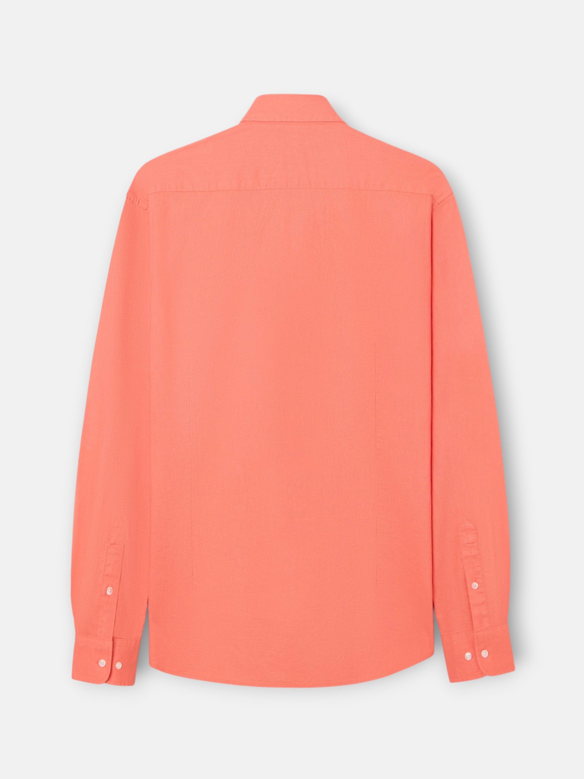 Coral linen summer sport shirt